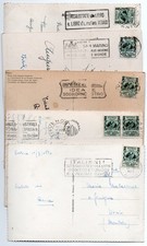 ITALIA REP.-LOTTO N.10 DIFF. ANNULLI MECCANICI A TARGHETTA '52/53-STORIA POSTALE