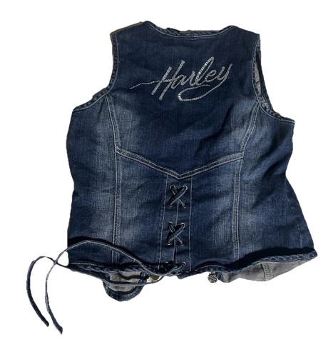 Gilet denim blu
