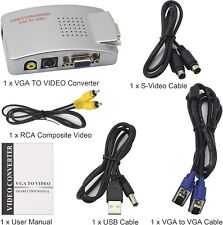 Convertitore adattatore video da vga a s video rca s-video composito av pc a tv