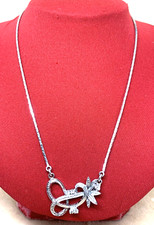 COLLANA COLLIER VINTAGE ANNI 60 IN ARGENTO 835 RODIATO E ZIRCONI