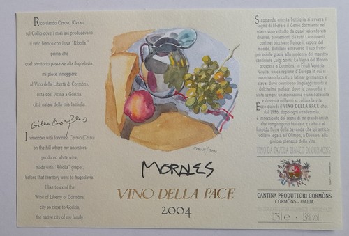 Etichetta vino della pace - etichetta,