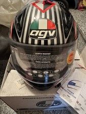 Casco Agv Modello Gp-1  E2205 Multi Nuovo  Imballo Taglia S Nero Rosso Argento