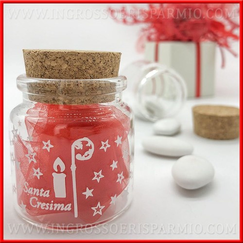 Barattolino vetro confettata - vetro,