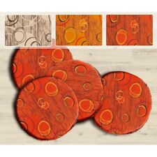 Set 4 cuscini coprisedia rotondo con fascia elastica Cerchi pouff sedia cucina M