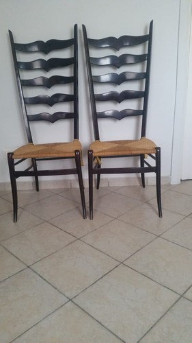 Coppia sedie schienale alto - sedie,