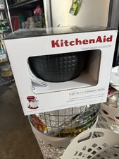 KitchenAid 5 Qt Ciotola Miscelatore Ceramica-Nero Opaco Borchiata Cassa e Botte Esclusiva