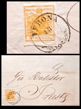 L.V. VERONA 🇮🇹 RARA TARIFFA 5 CENT (1i) SU CIRCOLARE X AUSTRIA A TRIESTE 