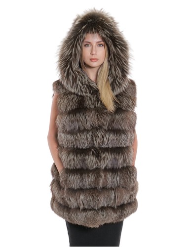 Gilet volpe marrone - , sfumato