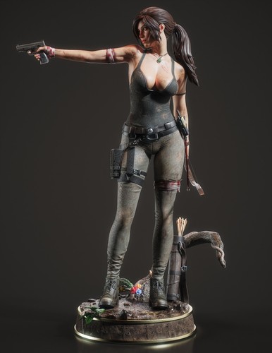 Statua lara croft - lara,
