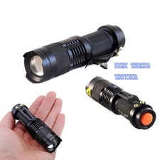TORCIA SOFTAIR TATTICA A LED 5000 LUMENS XENON ZOOM RICARICABILE MILITARE NERA