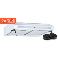 Klarstein Cappa Aspirante Sottopensile 60 cm 400 m³/h, Doppio Motore LED Scarico/Ricircolo 