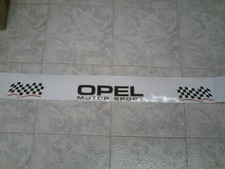 Fascia fascione Banda ripara parasole adesivo esterno Opel Motor Sport bianco