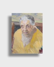 Dipinto olio vecchia donna