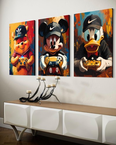 Quadro tela topolino winnie - tela,