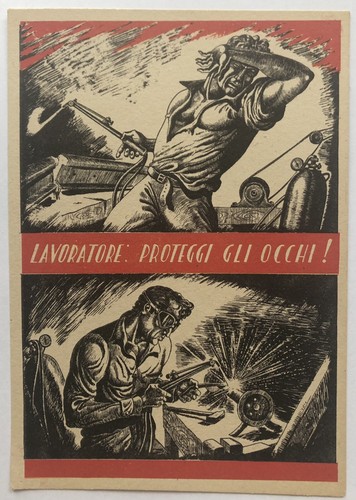 Cartolina pubblicitaria inail - cartolina,
