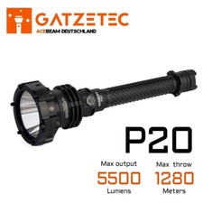 Torcia ACEBEAM P20 long distance 2100 lumen incl. batteria 2 x 21700 NUOVO