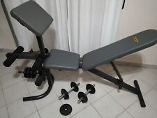 Panca multifunzione come nuova con pesi e manubri