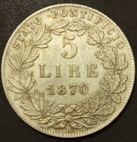 Lire 1870 stato pontificio - lire,