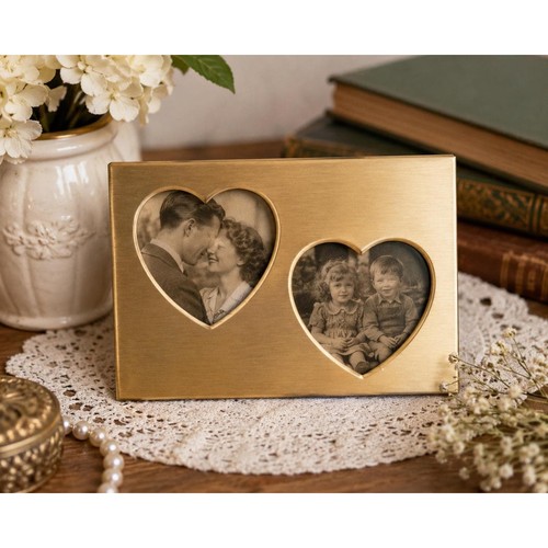 Cornice portafoto doppio cuore