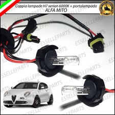 COPPIA LAMPADE XENON XENO 6000K CON PORTALAMPADA PRE INSTALLATI PER ALFA MITO
