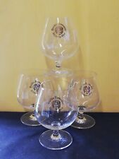 4 BICCHIERI CALICE BALLOON brandy Vecchia Romagna ETICHETTA ORO LIQUORE cognac