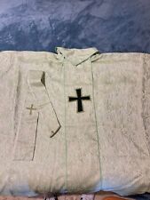 paramenti sacri antichi - pianeta, stola, manipolo, velo, borsa, casula verde