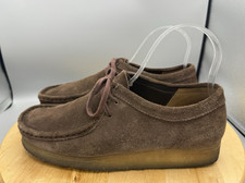 Scarpe Clarks Originals uomo 10 M Wallabee marrone scamosciato suola crepe