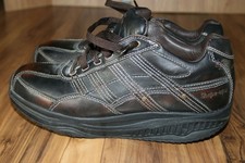 RARA Skechers Shape-Ups Uomo 10 Scarpe stringate in pelle marrone tonificanti 66500 BR Nuove