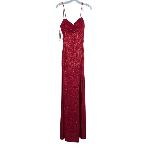 Abito sera rosso glitter - rosso,
