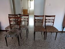 5 sedie anni 60 con copertura in tessuto