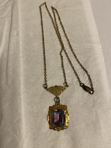 Collana lavalier vintage art - collana,