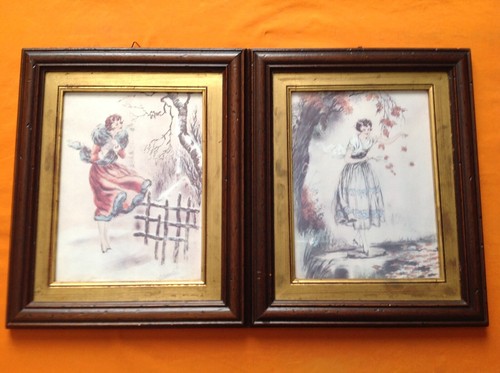 Vintage coppia quadri - vintage,
