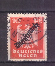FRANCOBOLLI Germania REICH 1924 - Servizi Soprastampato 10 p. UNI70