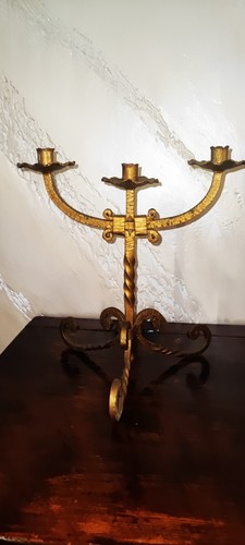 Candelabro ferro battuto - candelabro,