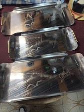 Vassoi Vintage/Acciaio Inox 18/10/disegni A Imtagli/ Gabbiani