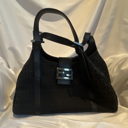Spalla monogramma nero fendi - monogramma,