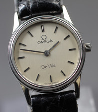 [N MINT] OMEGA Deville 1455 quadrante argento quarzo 21 mm orologio da...