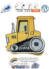 patch tracked tractor iron on trattore cingolato toppa termoadesiva machine boy