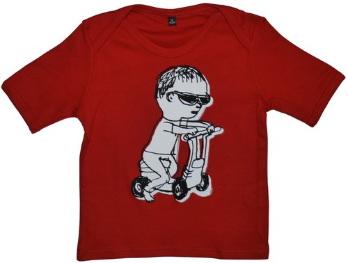 Shirt scooter rosso - scooter, cotone