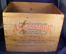 Scatola legno whisky scozzese