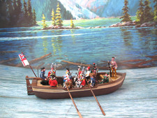 SOLDATINI DI PIOMBO INGLESI GUERRA FRANCO INDIANA 1759 LANCIA-BARCA TOYSOLDIERS