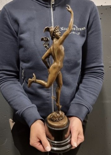 Grande statuain bronzo ermes - statuain,