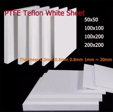 Lastra lamiera PTFE bianca pannello plastica dura alto spessore termoplastico 0,5-20 mm fai da te