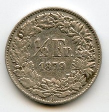 SVIZZERA 1/2 FRANCO Argento