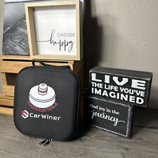 Car Winer FOR TESLA Lift Pucks - Black Logo Zip Around Case Set Of 4 PreOwned