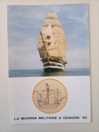 Cartolina nave scuola amerigo - cartolina,