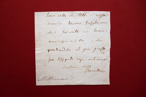 Autografo carlo matteucci - autografo,