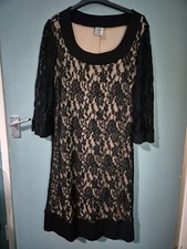 Abito a tubino Tiana B taglia 14 nero pizzo lunghezza ginocchio (125/132)