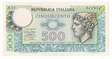500 LIRE MERCURIO  PRIMA SERIE