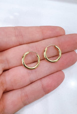 Orecchini Cerchio ORO GIALLO con Chiusura a Scomparsa ORO 18kt 750% List. 215€